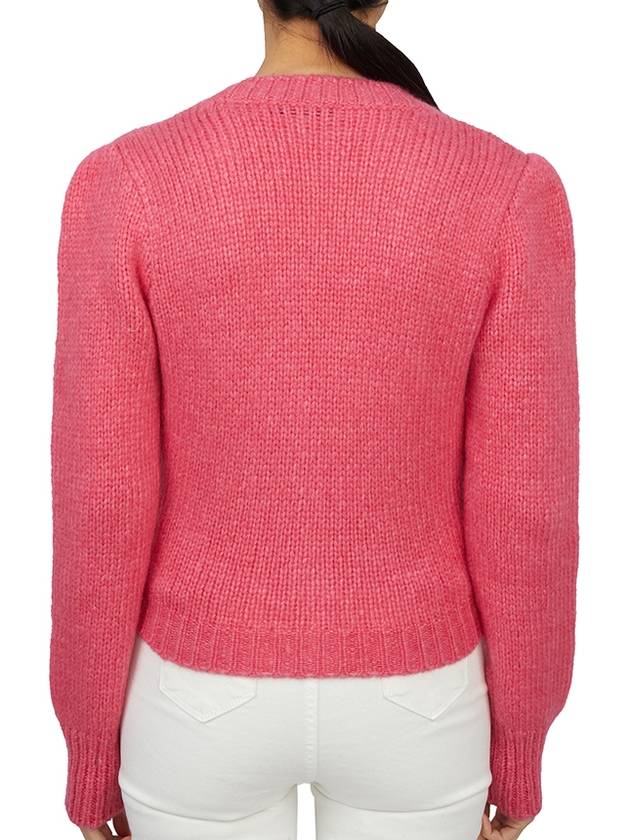 Embroidered Butterfly Pointel Alpaca Cardigan Pink - ALESSANDRA RICH - BALAAN 5