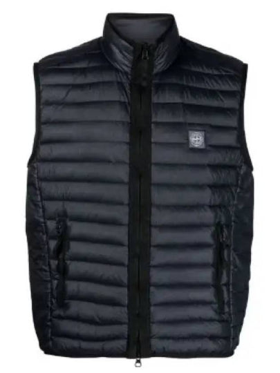 Men's Logo Patch Puffer Vest Navy - STONE ISLAND - BALAAN 2