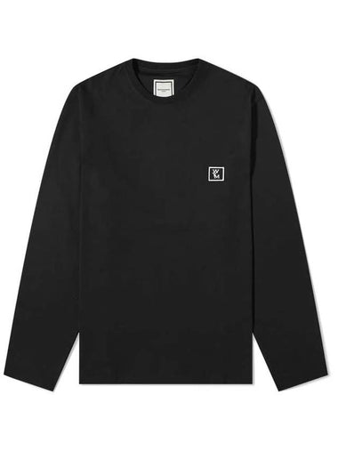 Back Logo Cotton Long Sleeve T-Shirt Black - WOOYOUNGMI - BALAAN 1