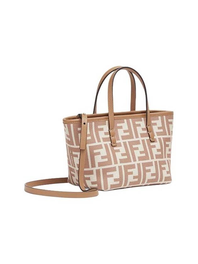 Roll FF Jacquard Small Tote Bag Beige - FENDI - BALAAN 4