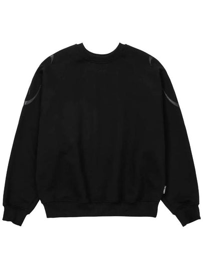 Trival Leather Applique Sweatshirt Black - AJOBYAJO - BALAAN 2