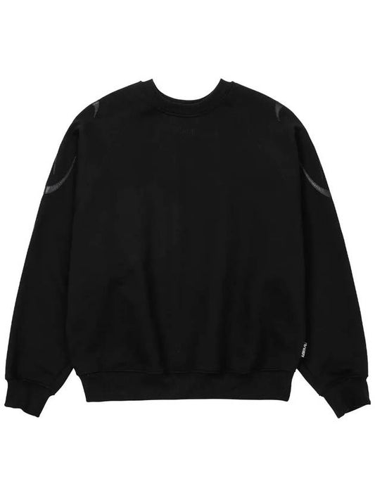 Trival Leather Applique Sweatshirt Black - AJOBYAJO - BALAAN 2