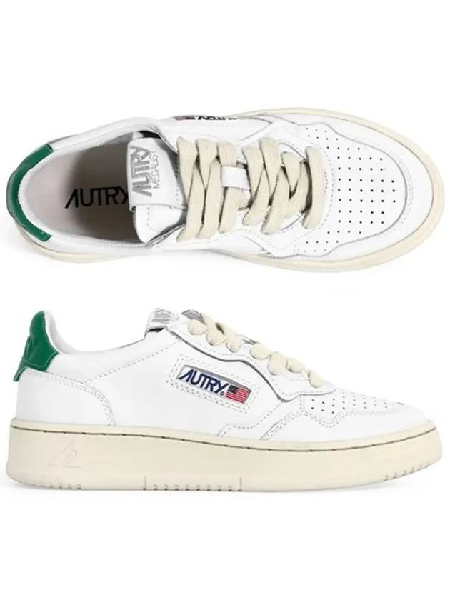 Medalist Green Tab Leather Low Top Sneakers White - AUTRY - BALAAN 5