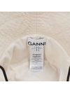 Embroidered Logo Denim Bucket Hat Ivory - GANNI - BALAAN 8