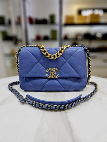 19 Bag Blue Medium Lambskin 29th AS1160 - CHANEL - BALAAN 1