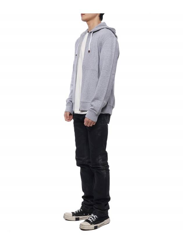 Tech Cotton Zip-Up Hoodie Heather Grey - BRUNELLO CUCINELLI - BALAAN 5