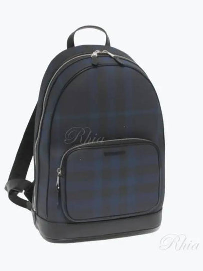 Rocco Check Print Backpack Navy - BURBERRY - BALAAN 2