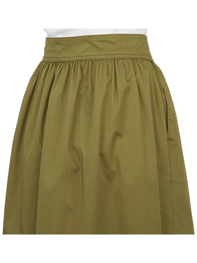 Women's Darza Long A-Line Skirt Green - VANESSA BRUNO - BALAAN 9