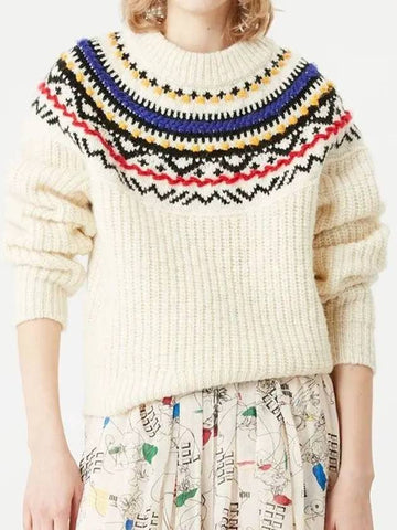 PU1939 Gil jacquard round neck knit - ISABEL MARANT - BALAAN 1