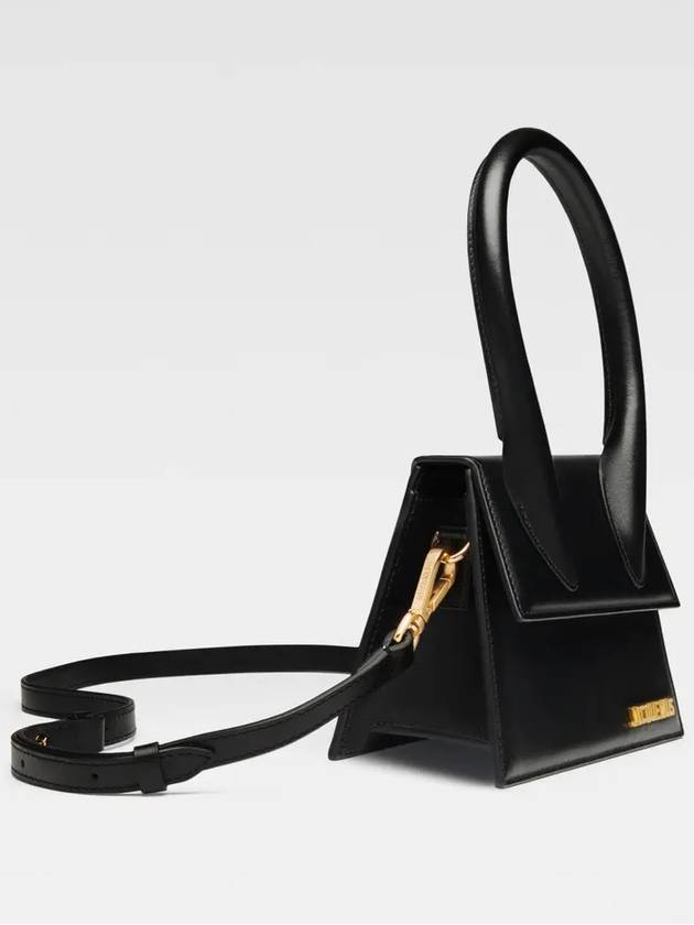 Le Chiquito Moyen Medium Leather Tote Bag Black - JACQUEMUS - BALAAN 3