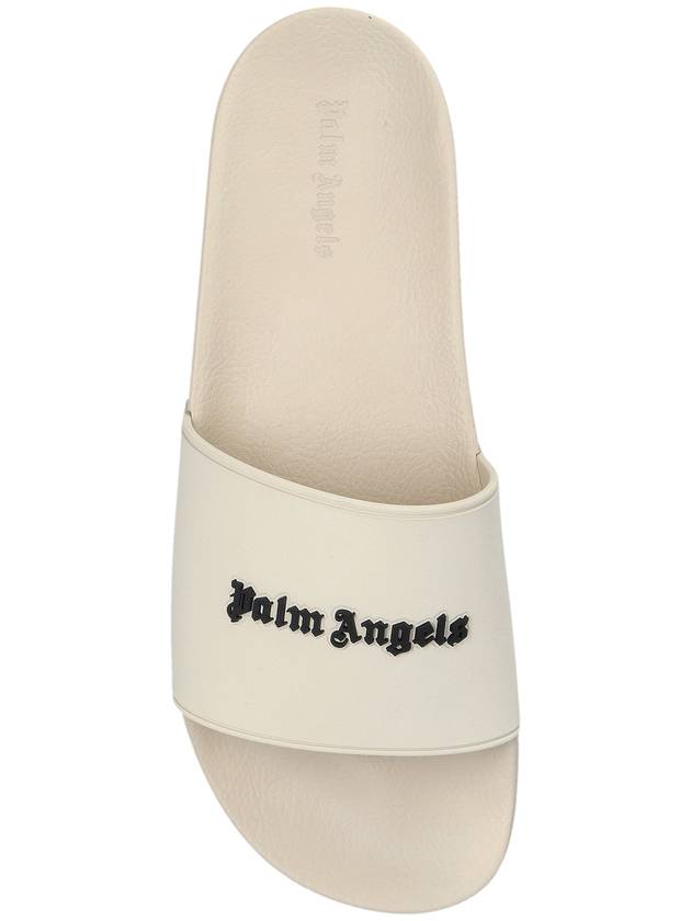 Palm Angels Slides With Logo, Men's, Grey - PALM ANGELS - BALAAN 6