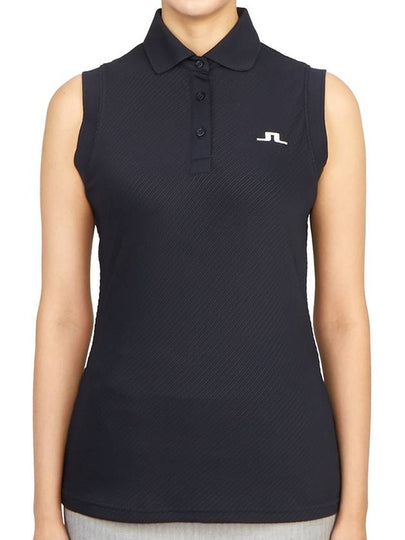 Women's Golf Lare Sleeveless Top Navy - J.LINDEBERG - BALAAN 2