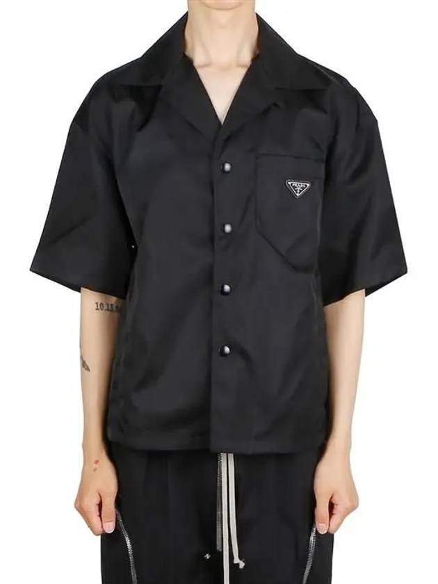 Re-Nylon Short Sleeve Shirt Black - PRADA - BALAAN 2