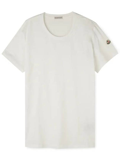 Logo Patch Jersey Cotton Short Sleeve T-Shirt Off White - MONCLER - BALAAN 2