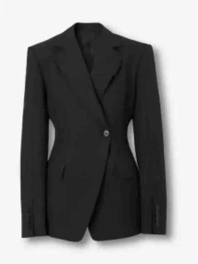 Women's Wool Tailored Blazer Jacket Black - BURBERRY - BALAAN 2