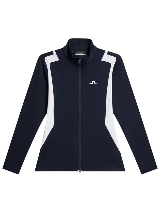 Women's Mae Zip Mid Layer Track Jacket Navy - J.LINDEBERG - BALAAN 2