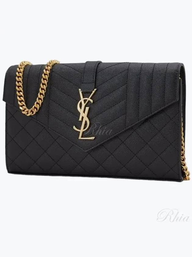 Cassandre Monogram Chain Cross Bag Black - SAINT LAURENT - BALAAN 2