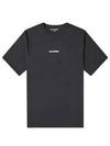 Men's Rash Guard Crew Neck Slim Fit Short Sleeve T-Shirt Black - JIL SANDER - BALAAN 2