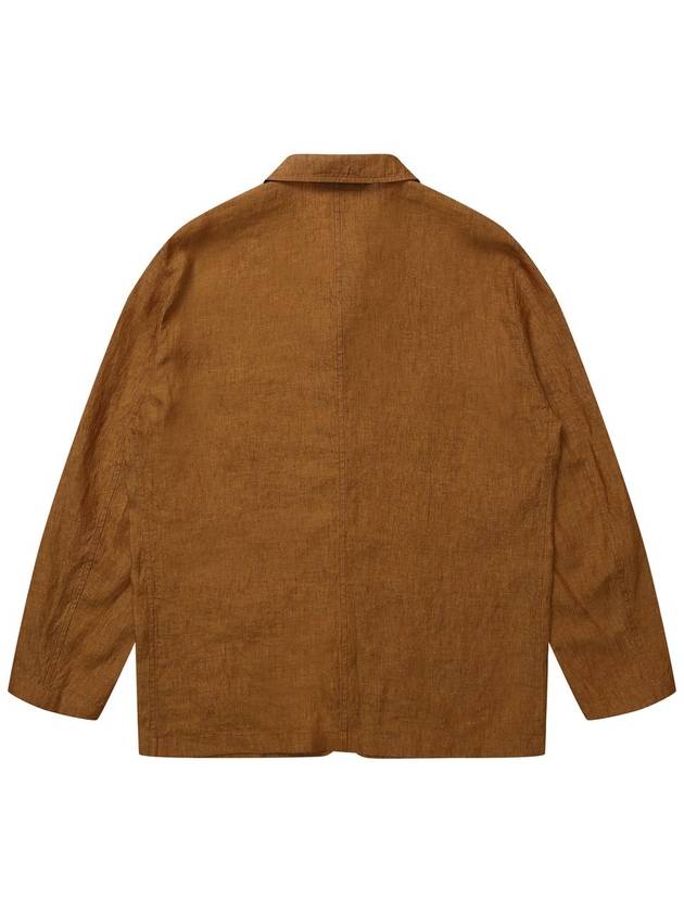 Linen Chore Jacket Orange SW22JK04YE - SOLEW - BALAAN 3