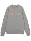 Embroidery Lettering Cotton Sweatshirt Grey - GOLDEN GOOSE - BALAAN 2