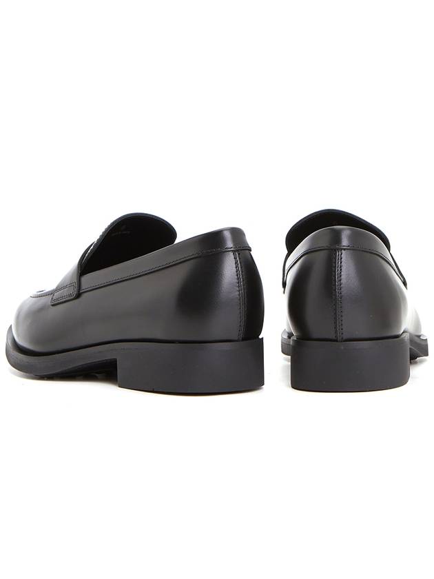 Men's Mocassino Polished Leather Loafers Black - TOD'S - BALAAN.