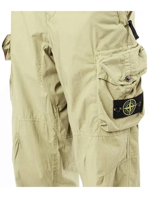 Stretch Cotton Tela Paracadute Cargo Pants Beige - STONE ISLAND - BALAAN 5