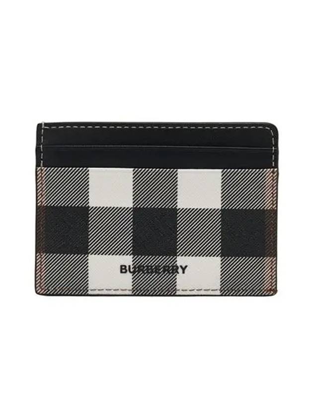 Check Print 2-tier Card Wallet Dark Burch Brown - BURBERRY - BALAAN 3