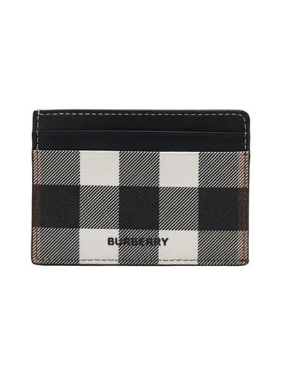 Check Print 2-tier Card Wallet Dark Burch Brown - BURBERRY - BALAAN 2