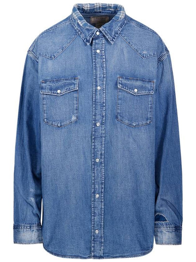 Denim Long Sleeve Shirt Blue - POLO RALPH LAUREN - BALAAN 2