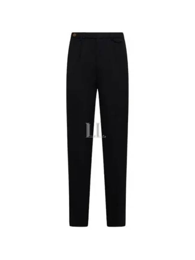 Pleated Detail Chino Straight Pants Black - BRUNELLO CUCINELLI - BALAAN 2