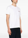 Men's Medium Weight Jersey Tipped Pocket Crewneck Short Sleeve T-Shirt White - THOM BROWNE - BALAAN 5