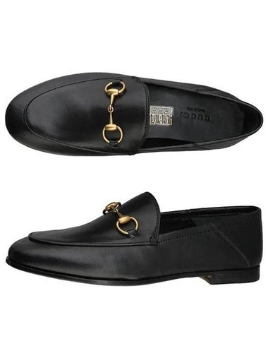 24SS 414998 DLC00 1000 Brixton Horsebit Women’s Loafers Black 997538 - GUCCI - BALAAN 1