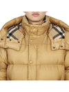 Logo Patch Hooded Down Padding Beige - BURBERRY - BALAAN 8