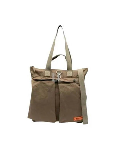 Logo Patch Canvas Tote Bag Dark Olive - HERON PRESTON - BALAAN 2