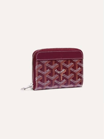 Matignon wallet mini burgundy card zipper - GOYARD - BALAAN 1