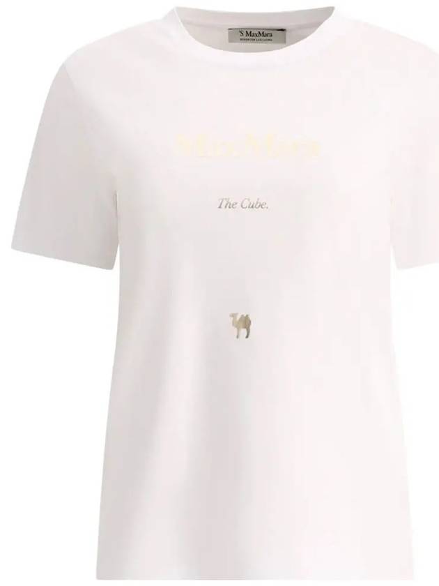 24SS QUIETO Metallic Logo TShirt 2419971011 001 - MAX MARA - BALAAN 1