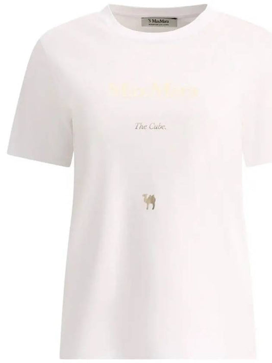 24SS QUIETO Metallic Logo TShirt 2419971011 001 - MAX MARA - BALAAN 2