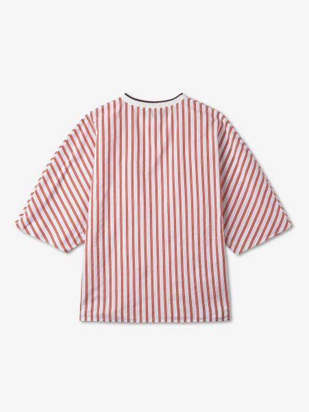 Kimono Stripe Short Sleeve T-Shirt Red - SUNNEI - BALAAN 2