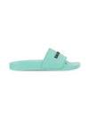 Women's Pool Emboss Logo Band Slippers Mint - BALENCIAGA - BALAAN 2