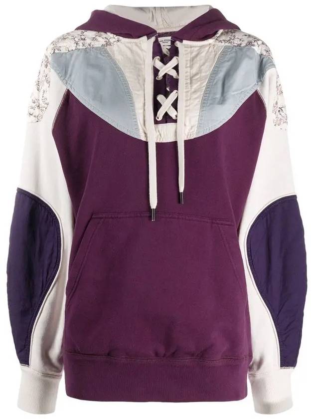 Women's Color Block Nancilia Hood Purple - ISABEL MARANT - BALAAN.