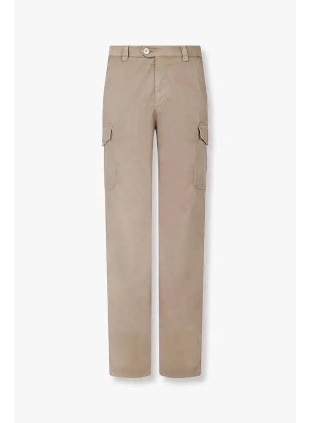 Men s Stretch Cotton Cargo Pants Light Brown - BRUNELLO CUCINELLI - BALAAN 1