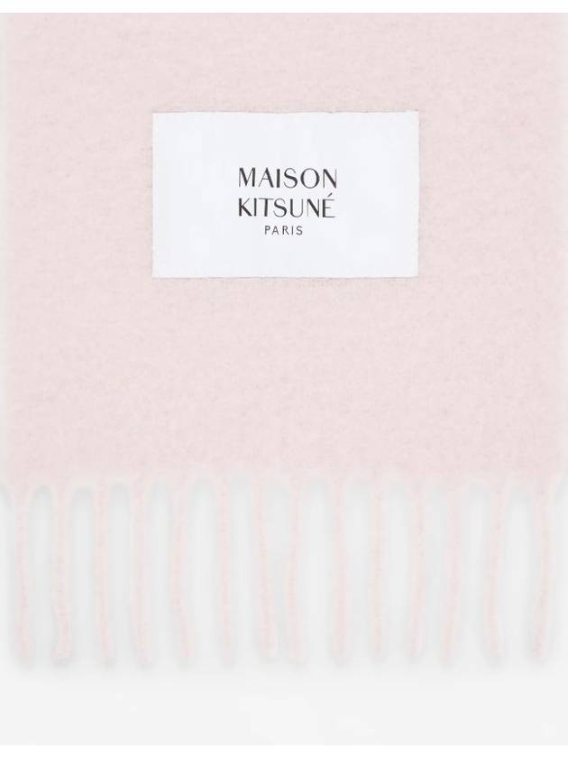 Baby Alpaca Plain Muffler Pink Unisex - MAISON KITSUNE - BALAAN 2