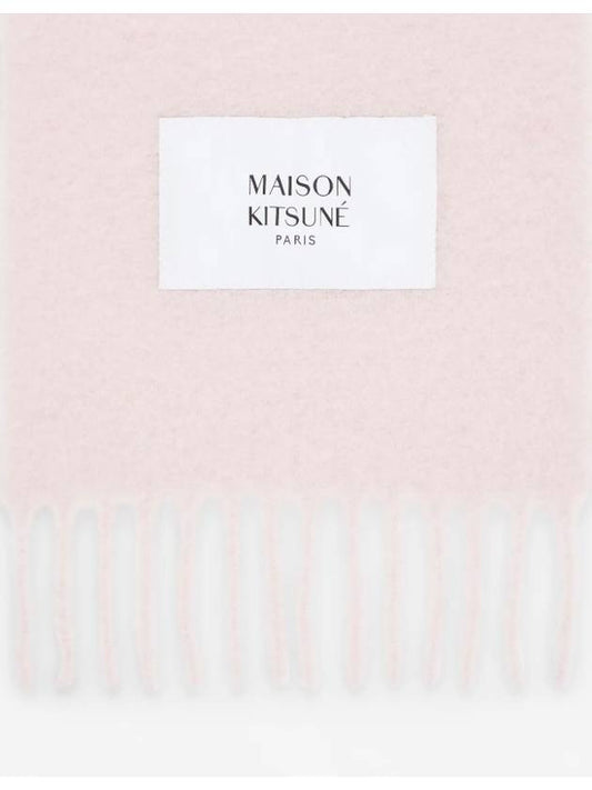 Baby Alpaca Plain Muffler Pink Unisex - MAISON KITSUNE - BALAAN 2