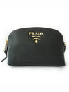 Vitello Dino Zipper Pouch Bag Black - PRADA - BALAAN 2