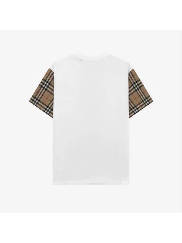 Vintage Check Sleeve Short Sleeve T-Shirt White - BURBERRY - BALAAN 3