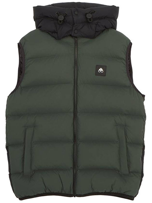 Logo Patch Hoodie Padding Vest Green - MOOSE KNUCKLES - BALAAN 2