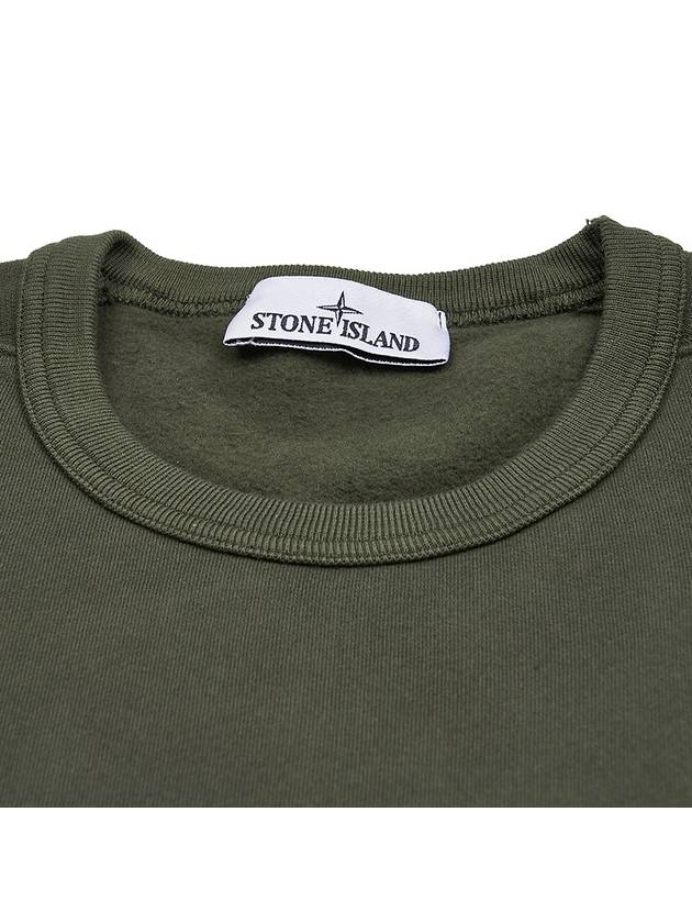 Wappen Patch Crew Neck Cotton Sweatshirt Musk Green - STONE ISLAND - BALAAN 5