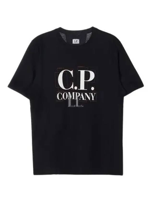 Graphic Logo Print Short Sleeve T-Shirt Black - CP COMPANY - BALAAN 2