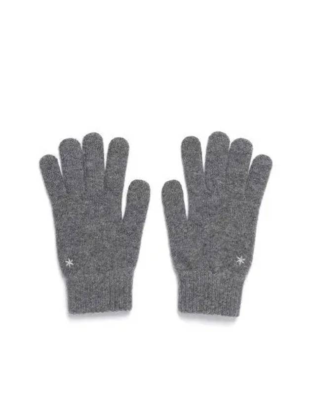 Cashmere Knit Gloves S24WWFGL68 Melange Gray - SNOW PEAK - BALAAN 1