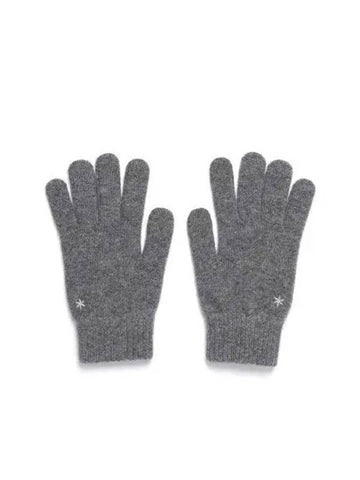 Cashmere Knit Gloves S24WWFGL68 Melange Gray - SNOW PEAK - BALAAN 1